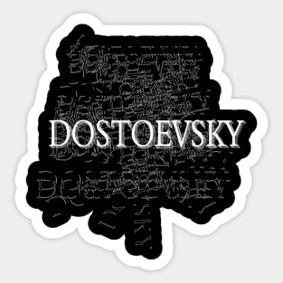 "Dostoevsky" Typographic Design Sticker